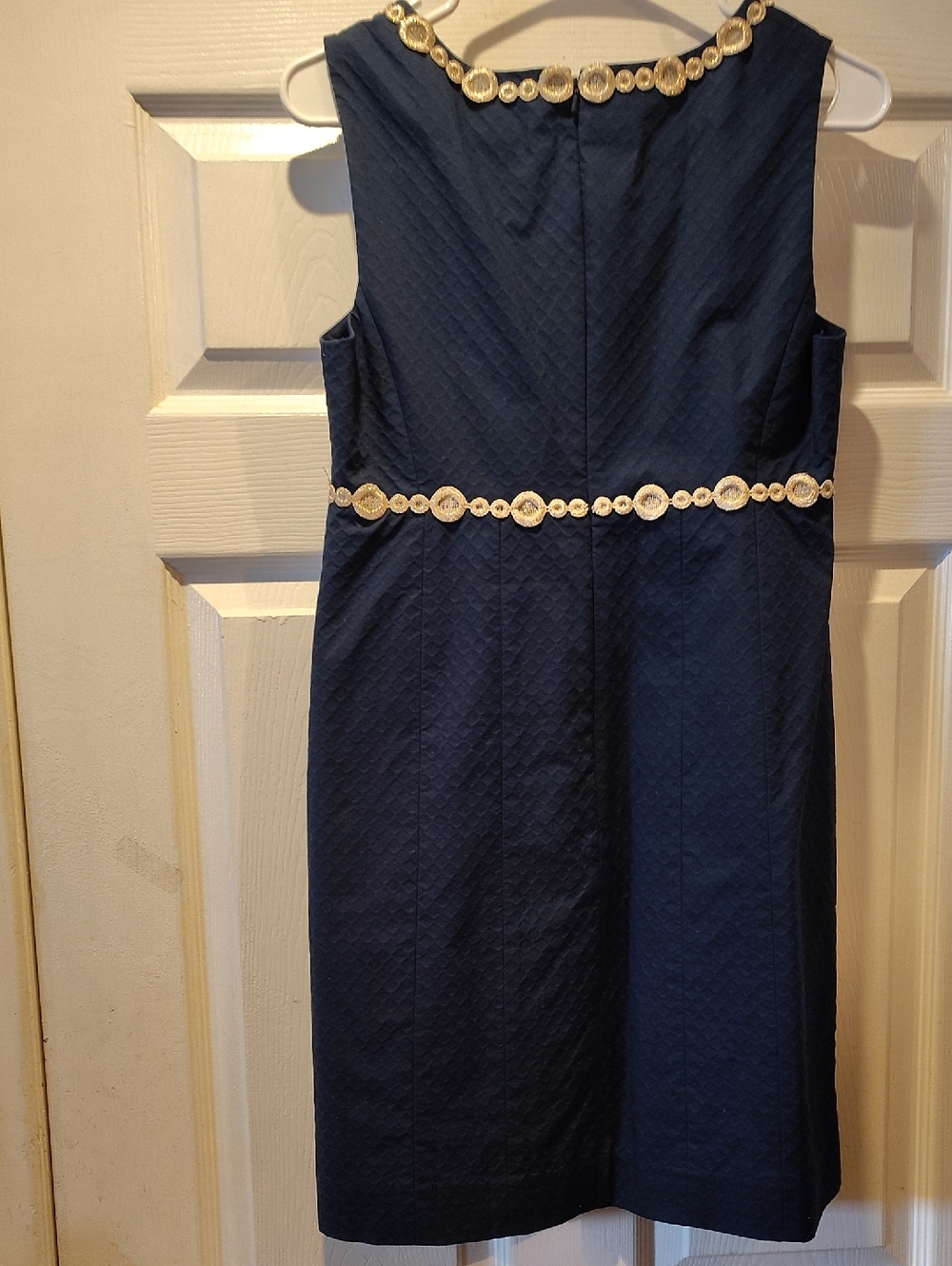 Lilly Pulitzer Rosie Lace Detail Shift Dress, True Navy, MSRP $198.  sz 6 - Picture 10 of 10